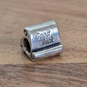 Pandora Sterling Silver Good Luck Scroll Charm Bead